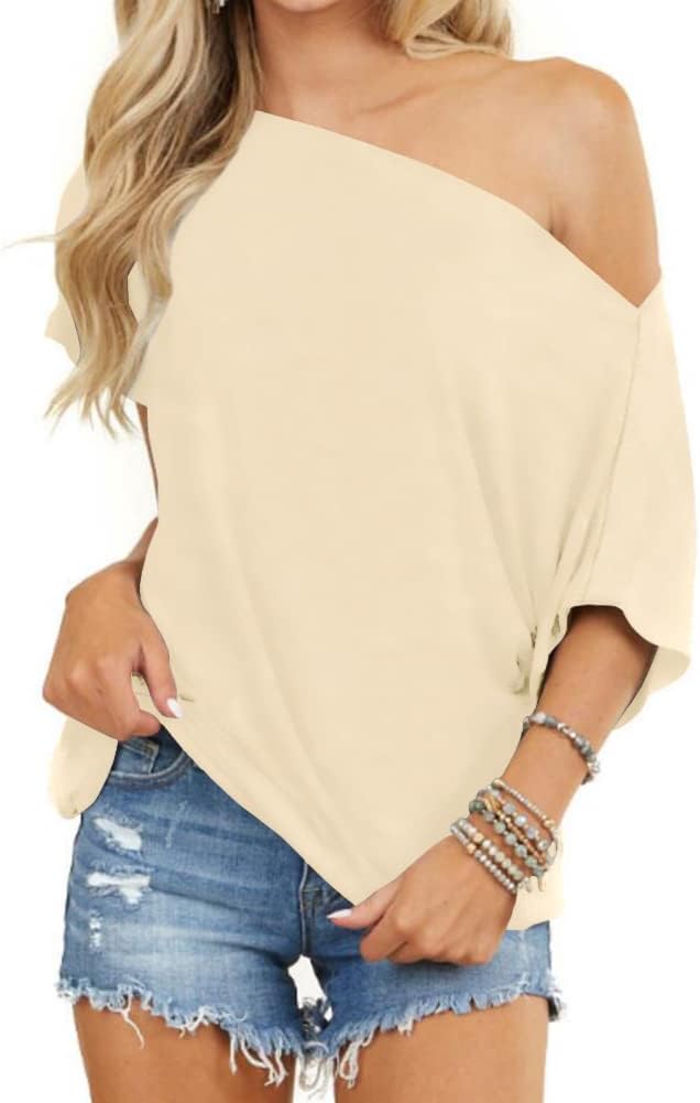 Women Sexy Off Shoulder Tops Summer Short Sleeve Batwing Tops