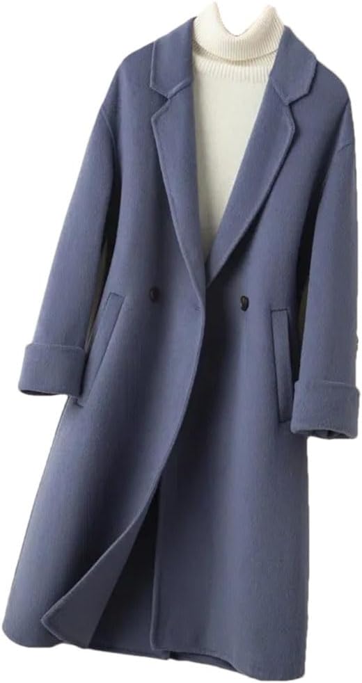 Double-Sided Cashmere Coat Women's Medium Long Woolen Coat Autumn And Winter Wool Suit Trench Coat