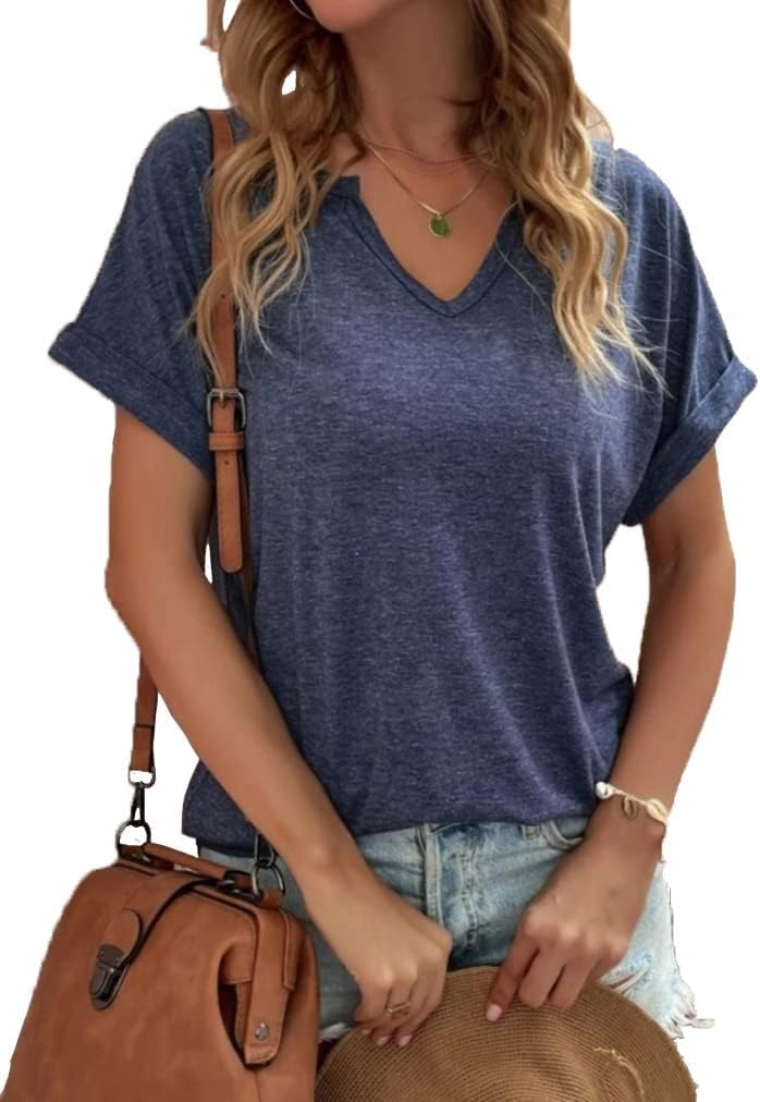 Women's Floral T-Shirts V-Neck Dandelion Sun Flower Graphic Casual Tee Boho Tops Cute Wildflowers Shirts - Image 2