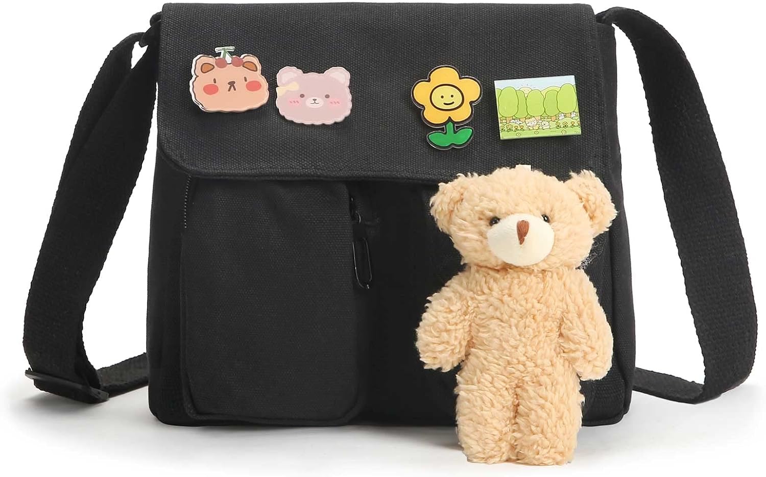 Crossbody Bag Cute Messenger Bags Canvas Shoulder Purse Gifts for Teens