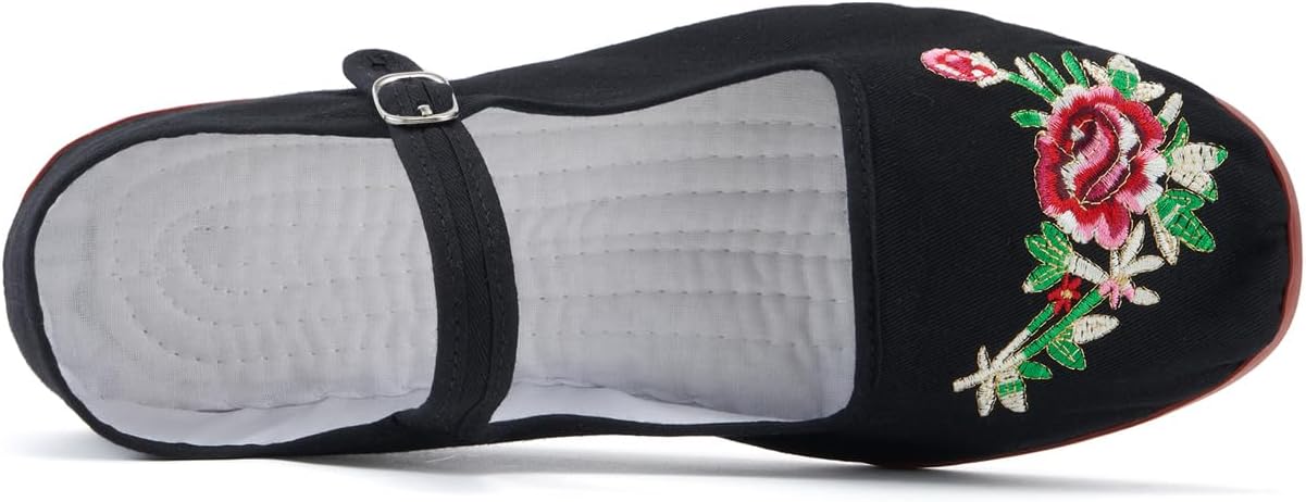 Women's Classic China Flats, Casual China Doll Shoes, Cotton Mary Janes, Chinese Tai Chi Shoes - Image 2