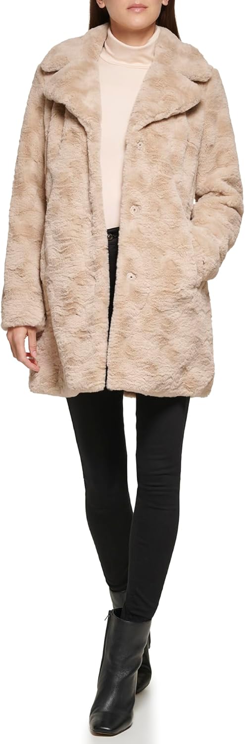 Women Classic Mink Style Faux Fur Coat